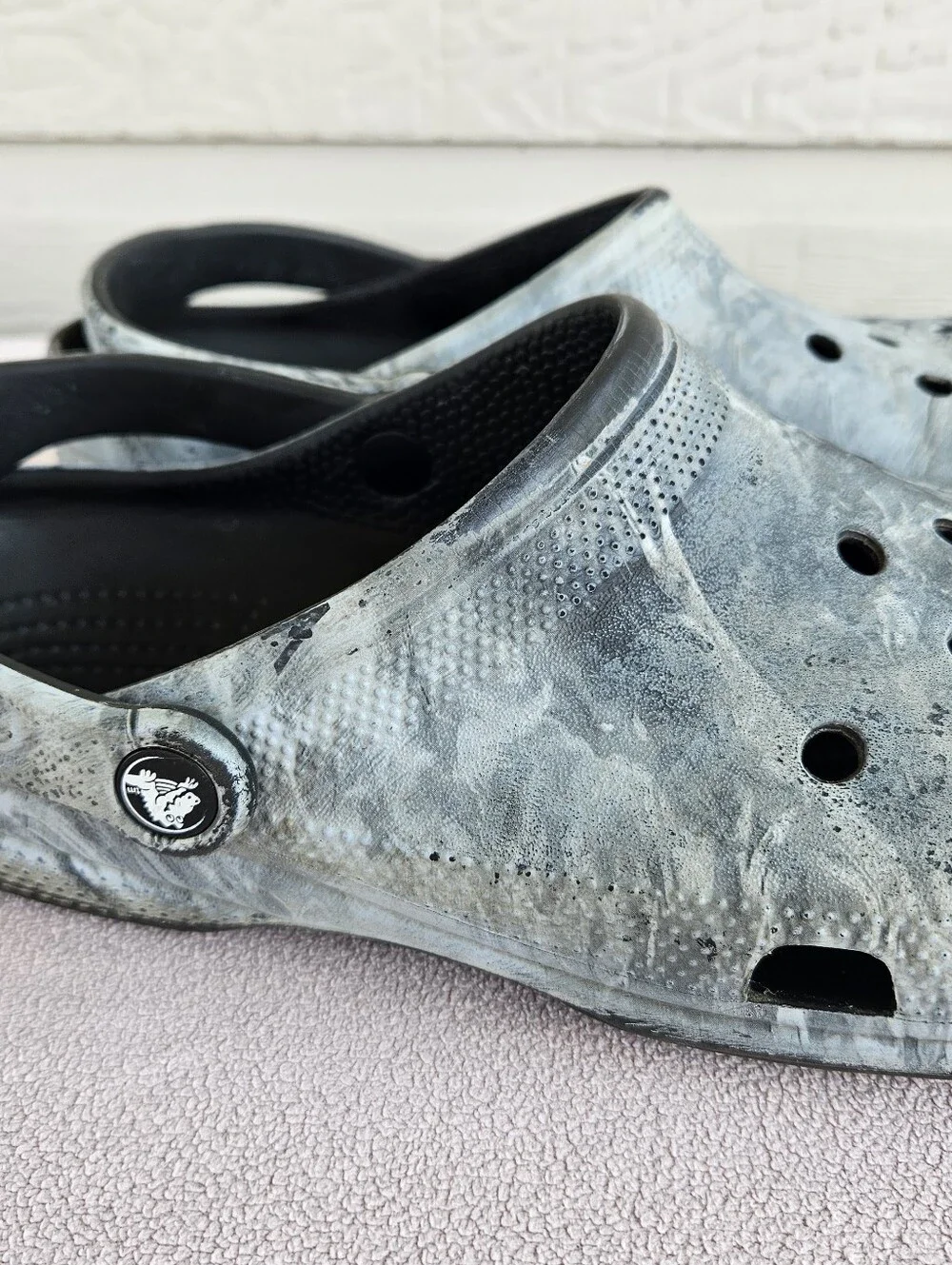 Crocs Classic Clog Mossy Oak Hailstone Grey Men SZ 12 Slip On Waterproof Shoes